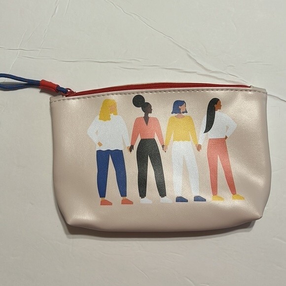 IPSY Set of 3 Blue Pink Beauty Makeup Bags Cases Power Moves Dream Women Love - Picture 7 of 10